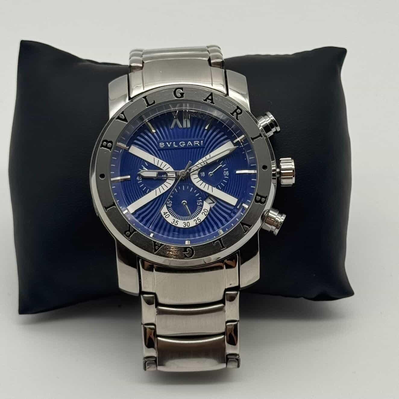 BVLGARI CHRONOGRAPH PRATA - BLUE