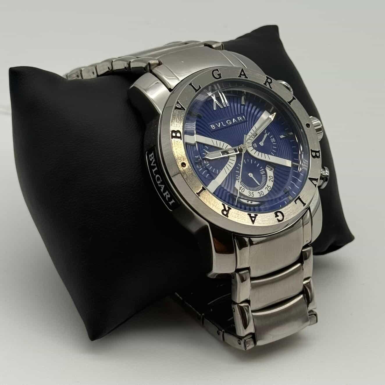 BVLGARI CHRONOGRAPH PRATA - BLUE