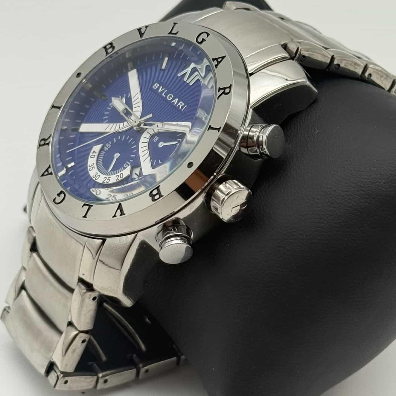 BVLGARI CHRONOGRAPH PRATA - BLUE