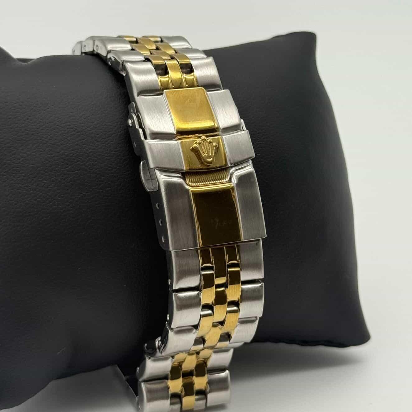 Rolex Datejust Fundo de vidro Prata e Dourado