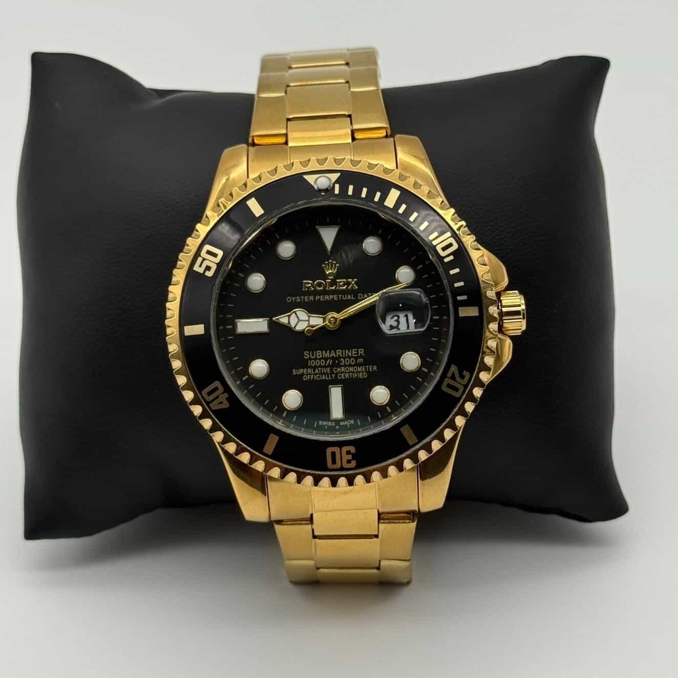 Rolex Submariner Dourado com Preto