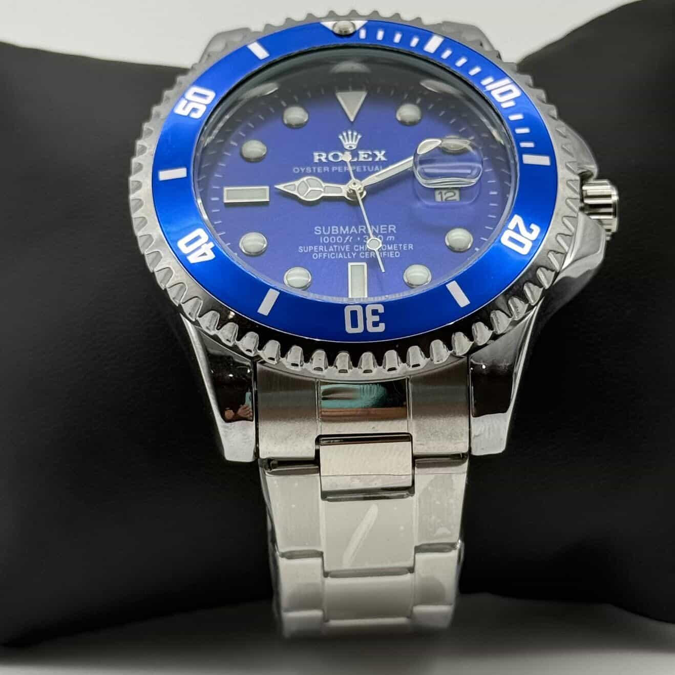 Rolex Submariner Prata com Azul