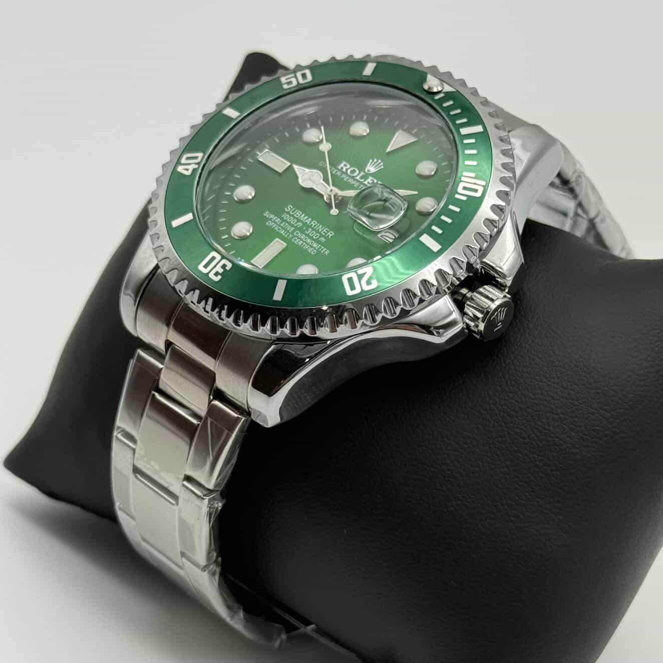 Rolex Submariner Prata com Verde
