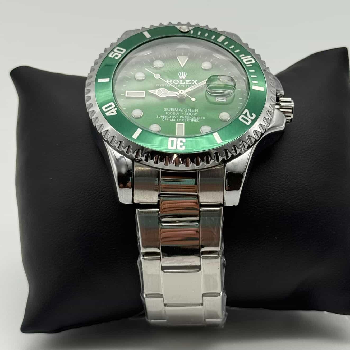 Rolex Submariner Prata com Verde